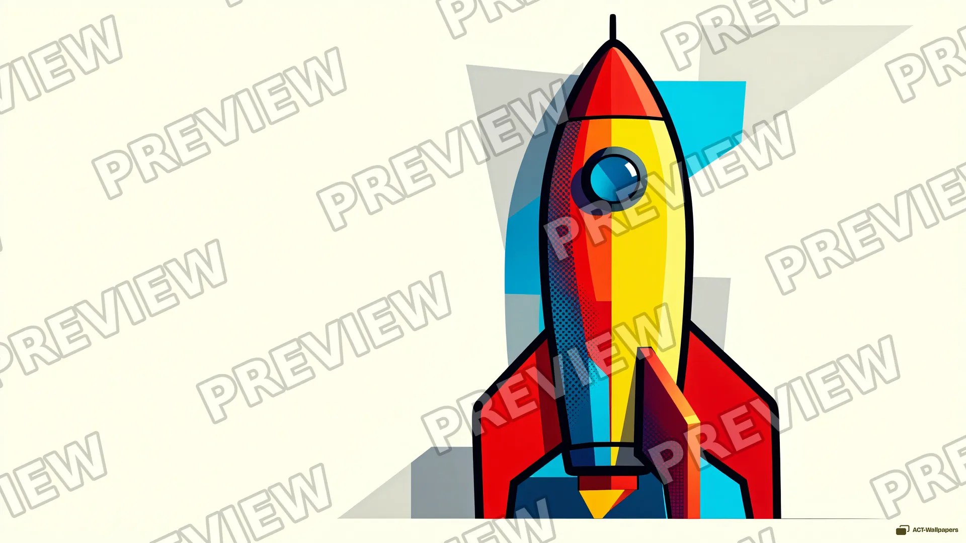 Fractured Rocket Pop Art — Retro pop art 4K wallpaper