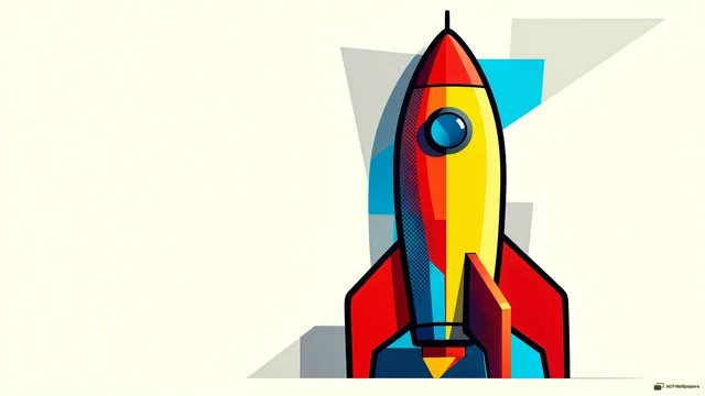 Fractured Rocket Pop Art — Retro pop art 4K wallpaper