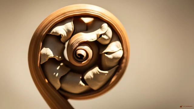 Desiccated Fern Coil — Dried botanicals 4K wallpaper