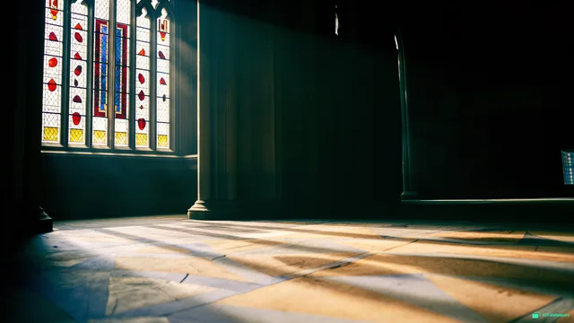 Coloured Light Pools — Stained-glass light 4K wallpaper