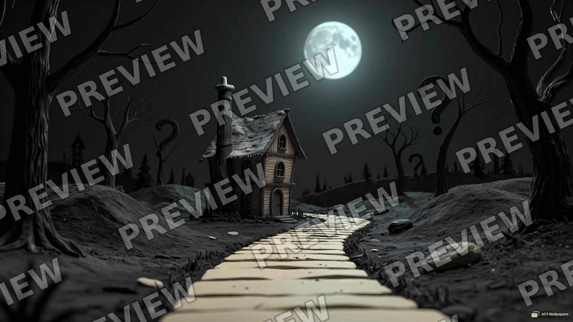 Whimsical Gothic Moon — Gothic tale 4K wallpaper
