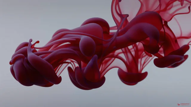 Crimson Ink Flow — Abstract fluid 4K wallpaper