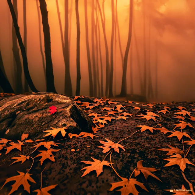 Autumn Understory Amber — Seasonal palette 4K wallpaper