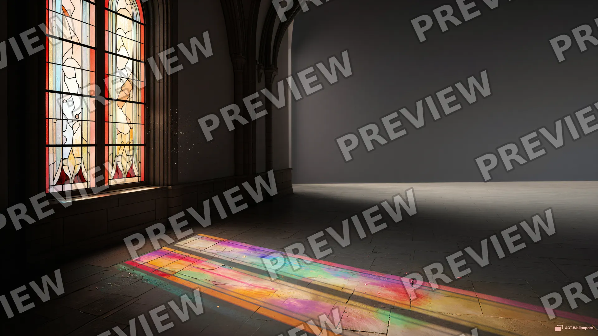 Stained Glass Light Pools — Stained-glass light 4K wallpaper