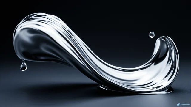 Chrome Wave Suspension — Chrome casting 4K wallpaper