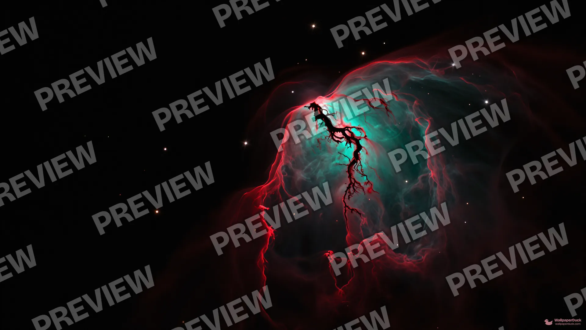 Crimson and Teal Void — Cosmic & astrophotography 4K wallpaper