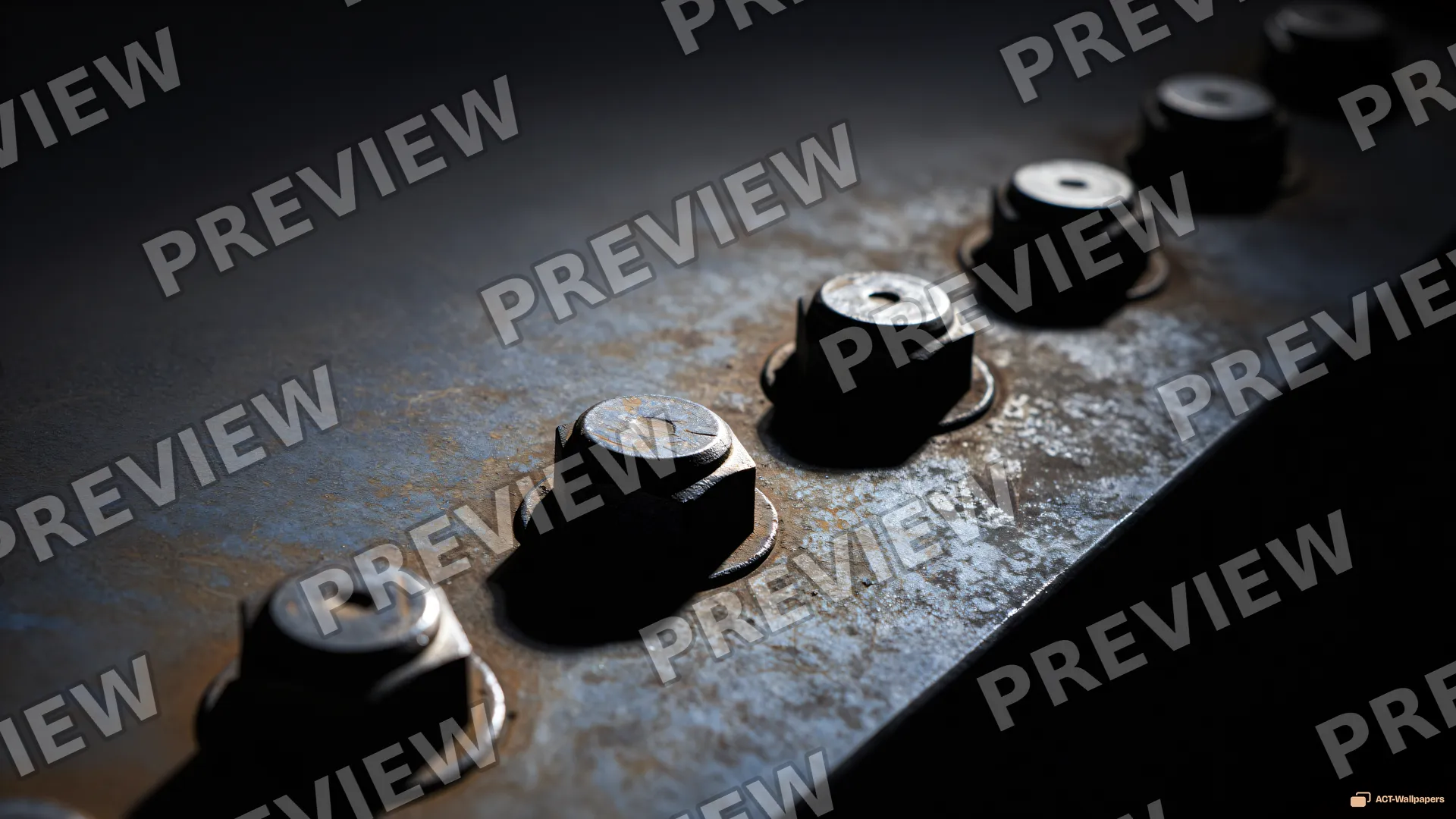 Riveted Steel Macro — Macro mechanics 4K wallpaper