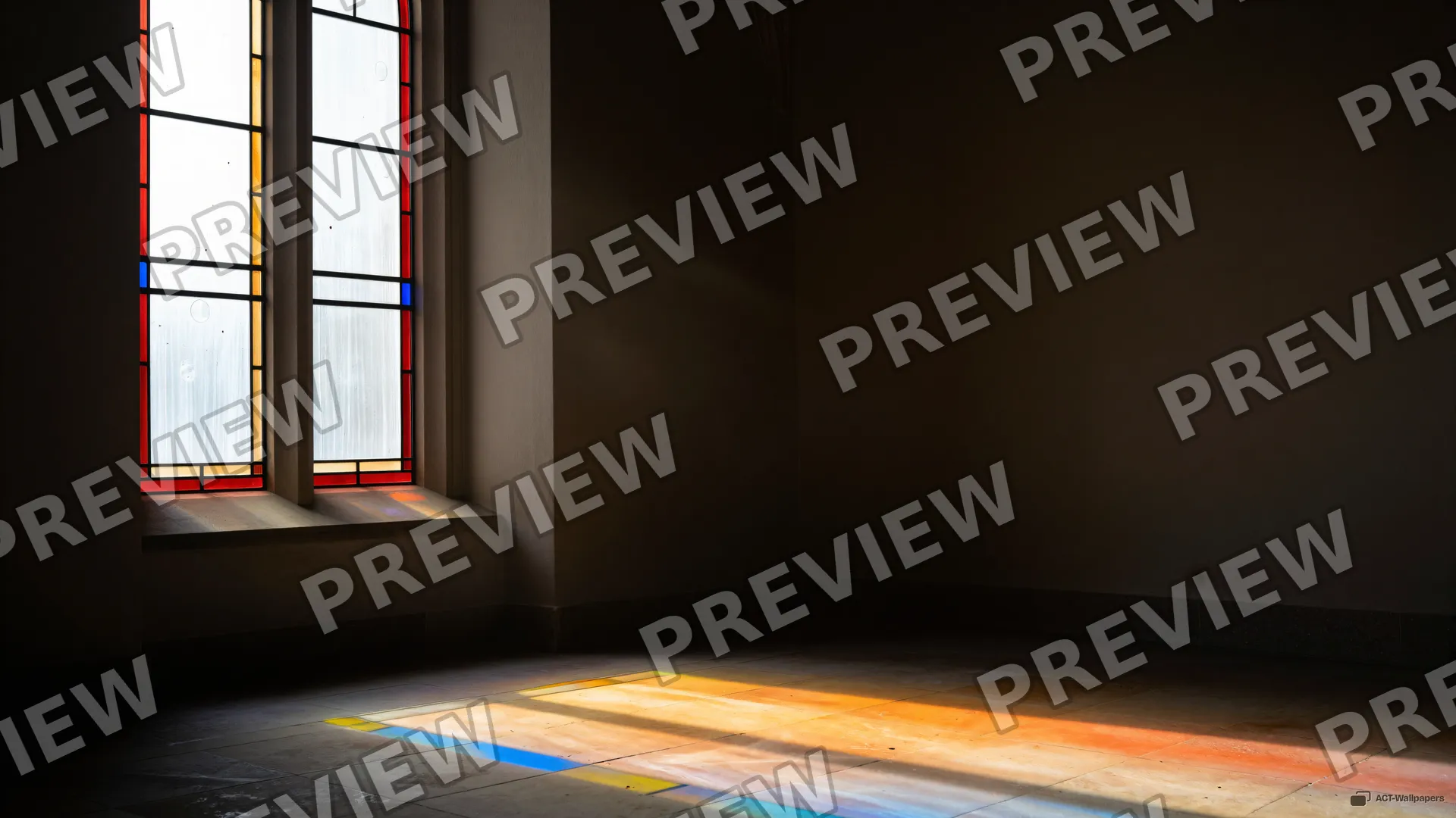 Apse Light Study — Stained-glass light 4K wallpaper