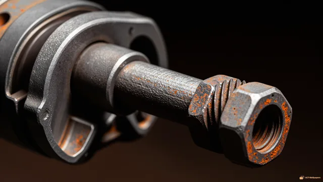 Weathered Piston Macro — Macro mechanics 4K wallpaper