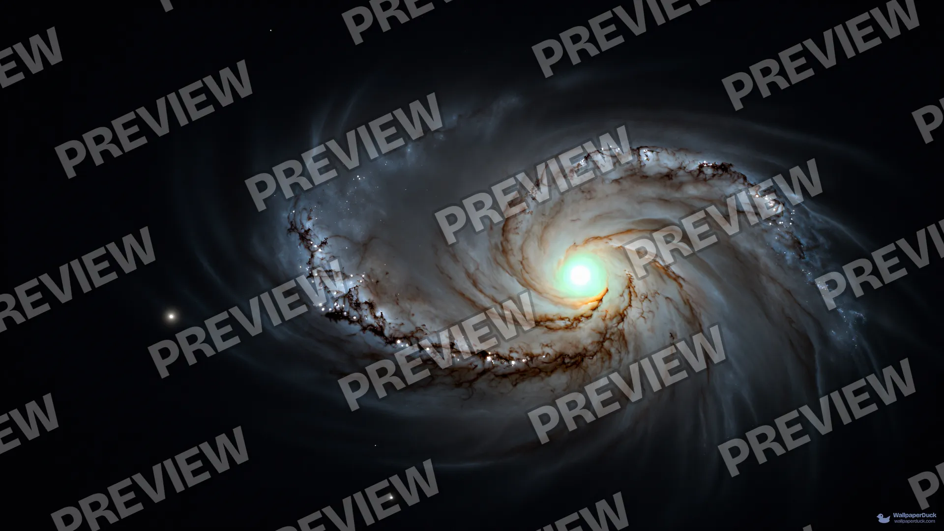 Amber Spiral Core — Cosmic & astrophotography 4K wallpaper