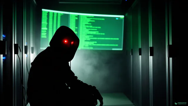 Server Room Specter — Sci-fi interiors 4K wallpaper