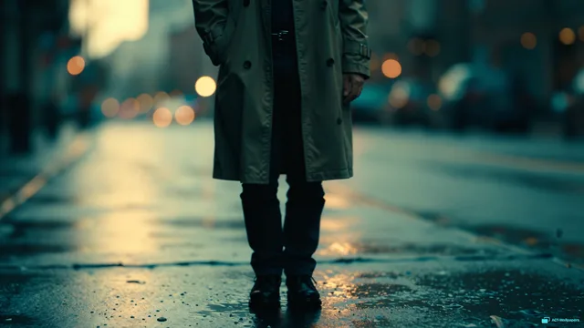 Urban Amber Rain — Analog cinema 4K wallpaper