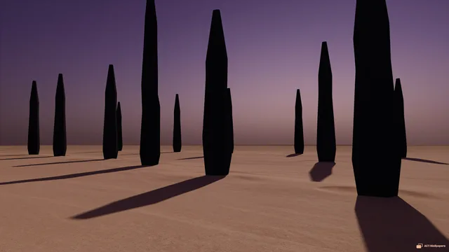 Carbon Lattice Twilight — Carbon columns 4K wallpaper