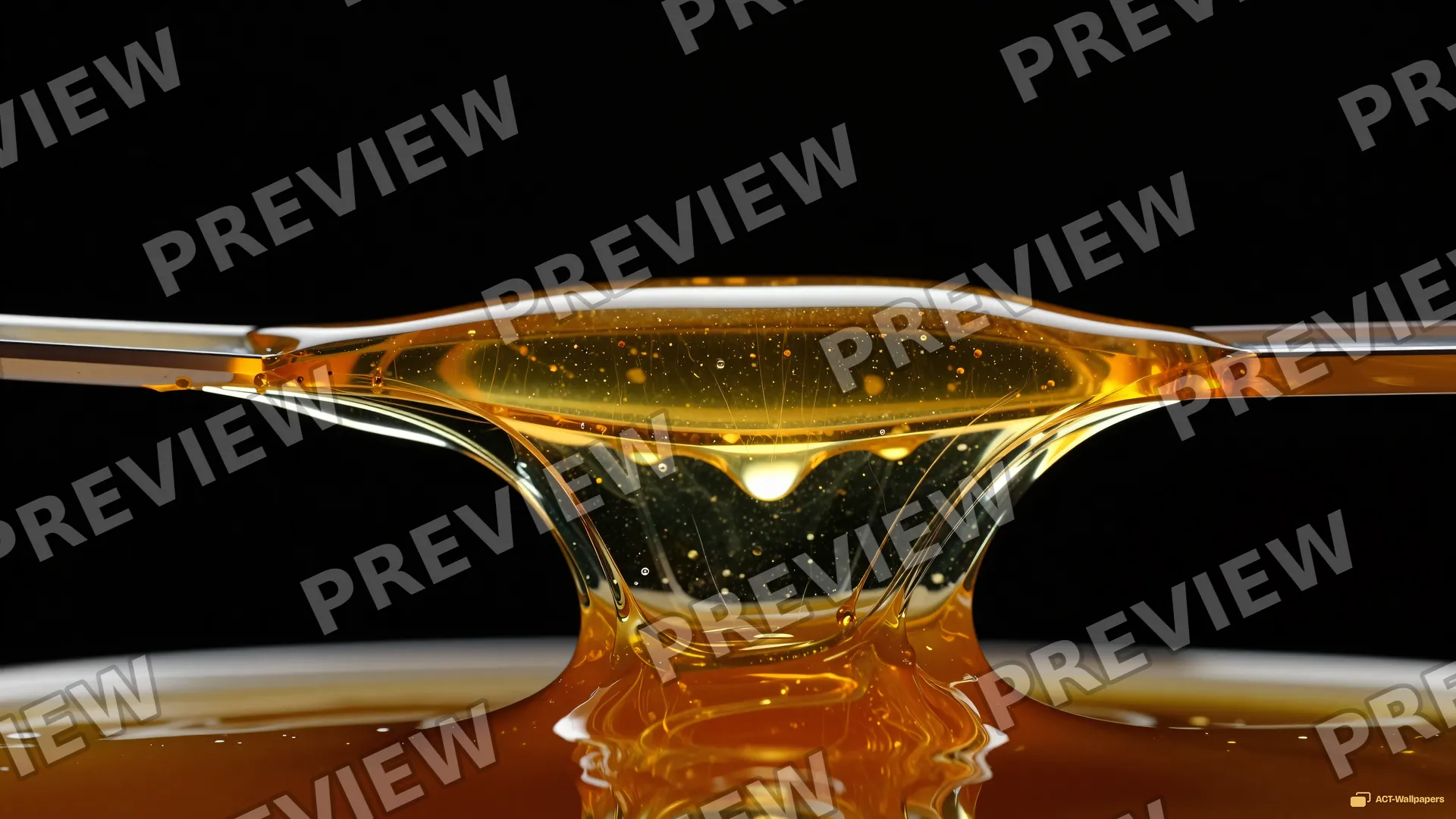 Amber Honey Ribbon — Abstract fluid 4K wallpaper