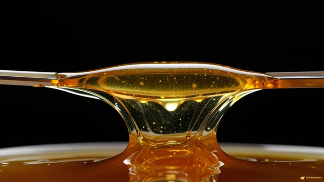 Amber Honey Ribbon — Abstract fluid 4K wallpaper
