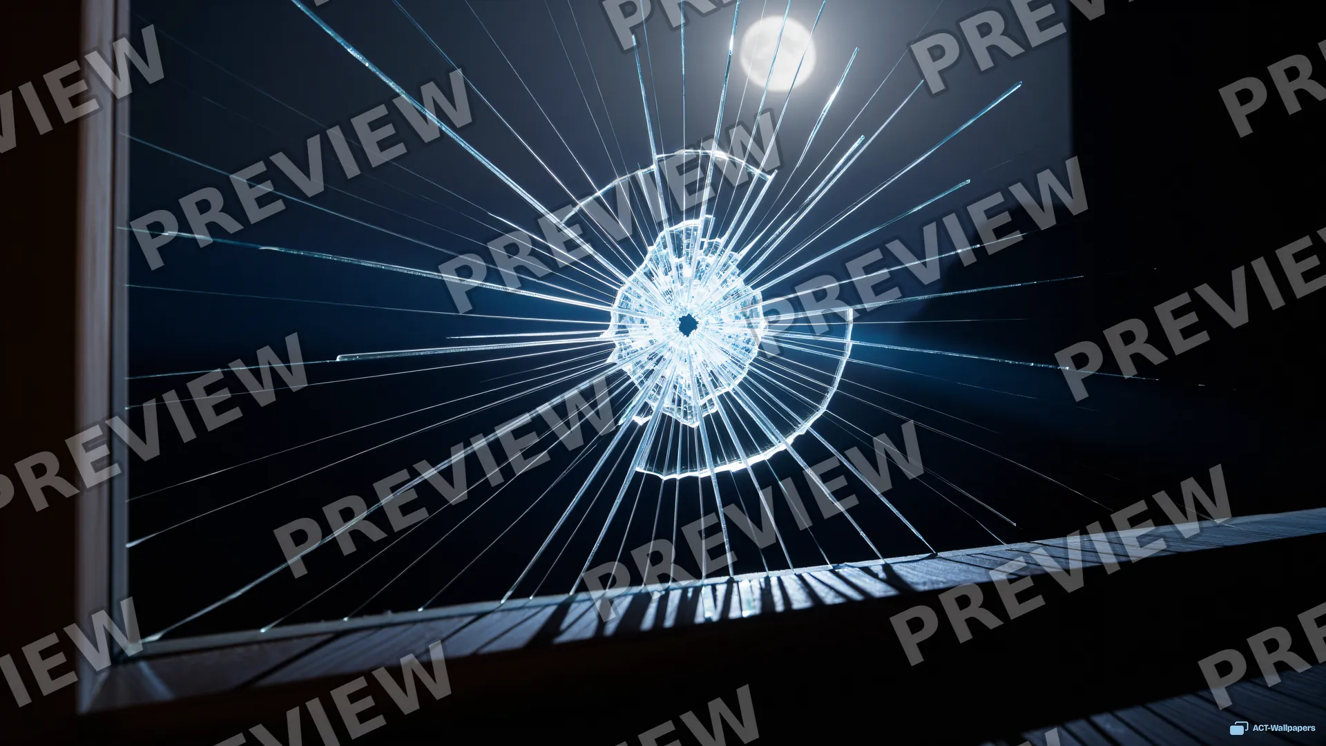 Suspended Shatter Geometry — Shattered glass 4K wallpaper