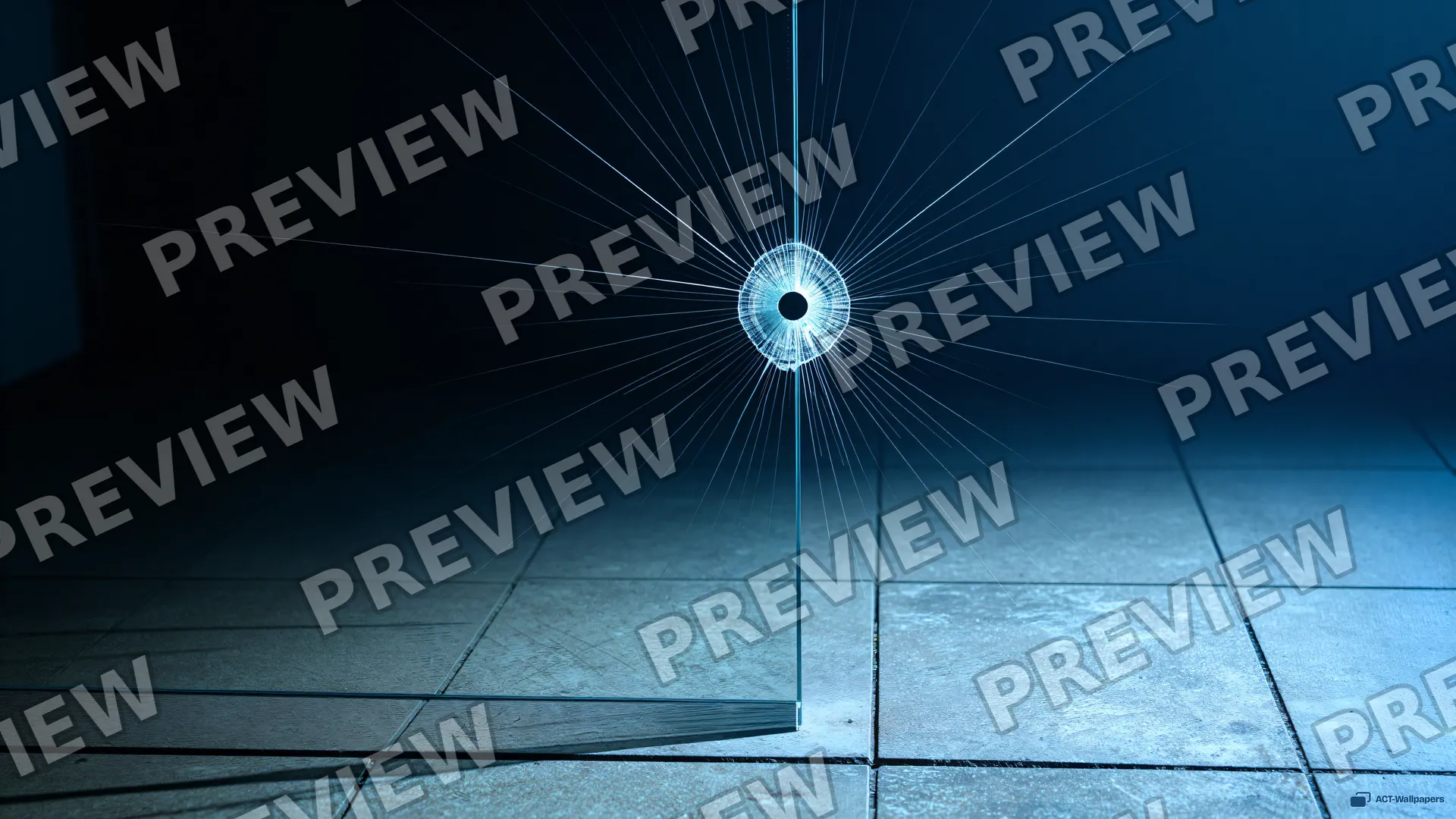 Midnight Impact — Shattered glass 4K wallpaper