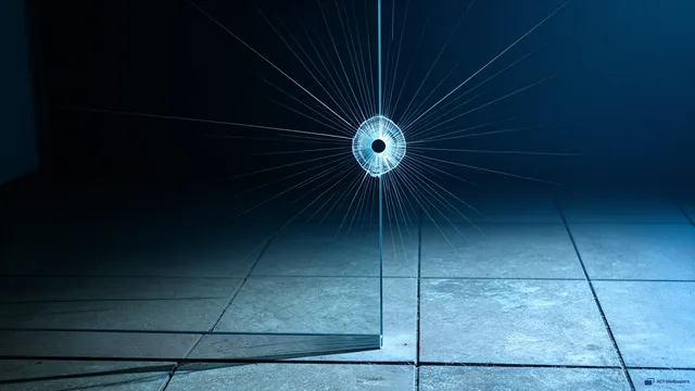 Midnight Impact — Shattered glass 4K wallpaper