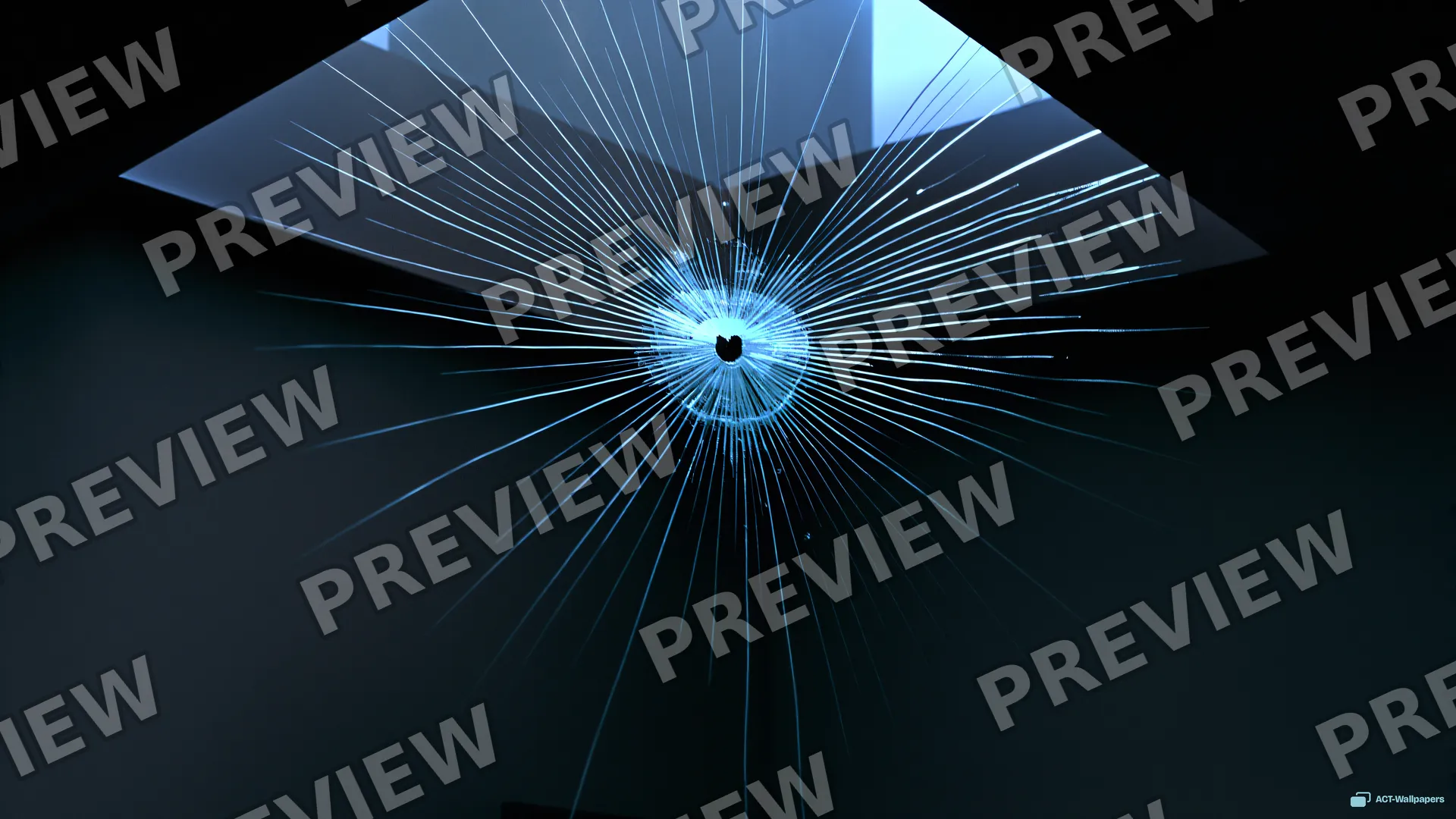 Skylight Fracture Moonlight — Shattered glass 4K wallpaper