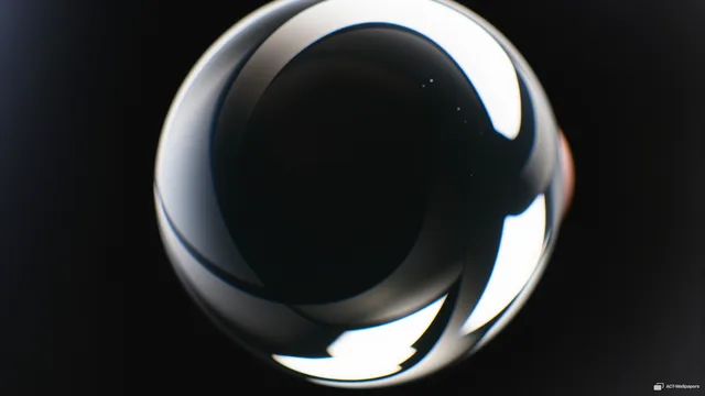 Chrome Sphere Void — Chrome texture 4K wallpaper