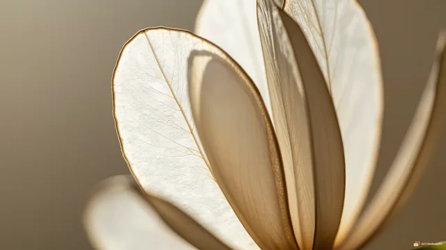 Backlit Seed Pod Macro — Dried botanicals 4K wallpaper