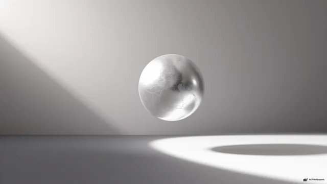 Mercury Node Reflection — Minimal geometric 4K wallpaper