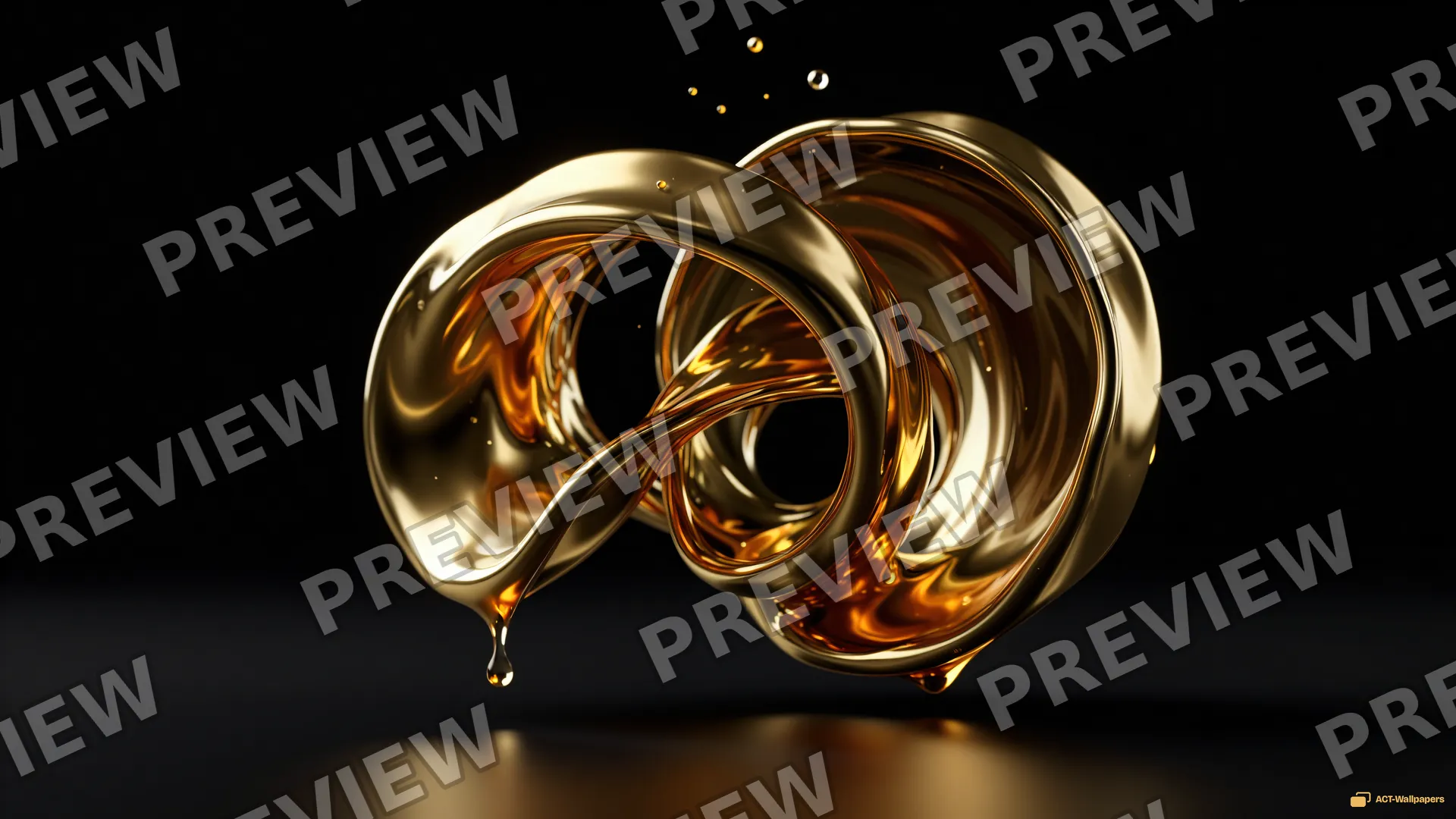 Molten Gold Fold — Chrome casting 4K wallpaper