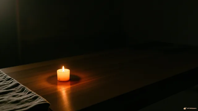 Candle in the Study — Dark interiors 4K wallpaper