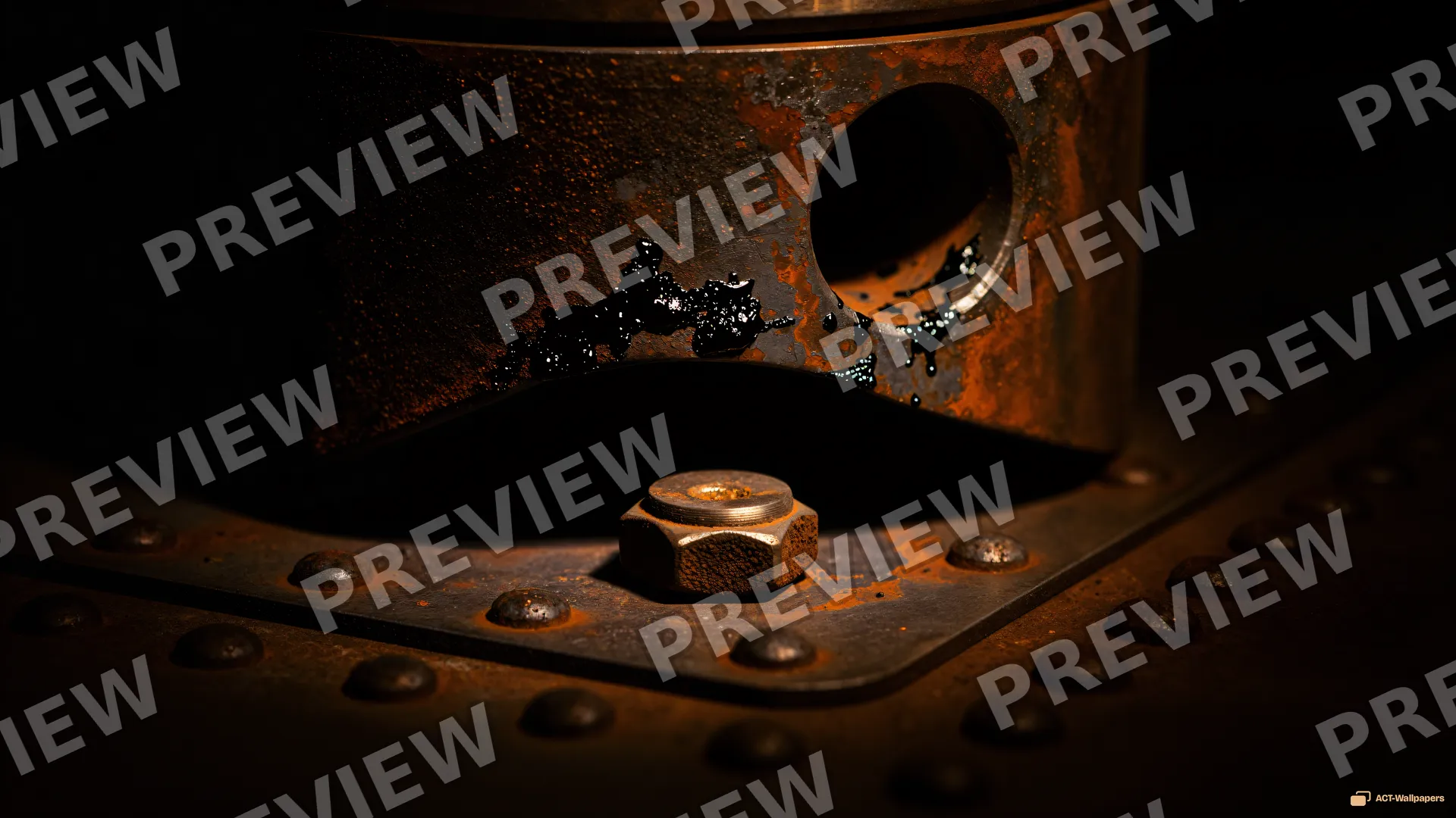 Rusted Piston Detail — Macro mechanics 4K wallpaper