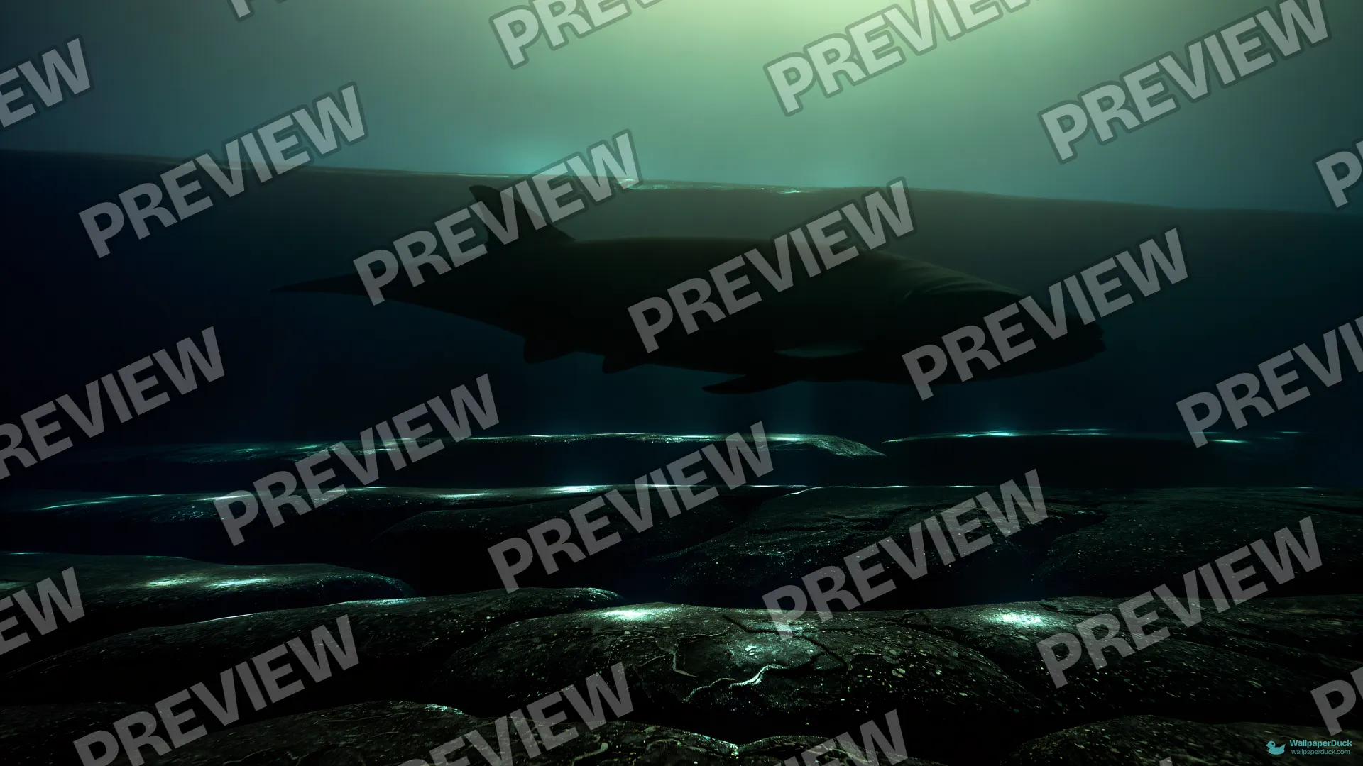 Abyssal Drift Layers — Layered silhouettes 4K wallpaper
