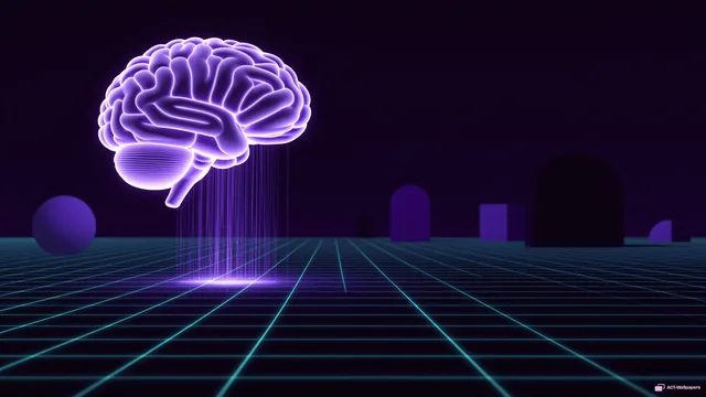 Digital Brain Disintegration — Liminal grid space 4K wallpaper