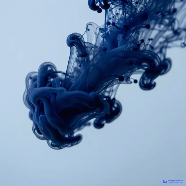 Indigo Ink Dispersion — Abstract fluid 4K wallpaper