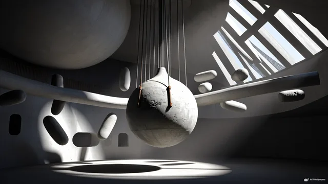 Brutalist Cell Interior — Brutalist cell 4K wallpaper