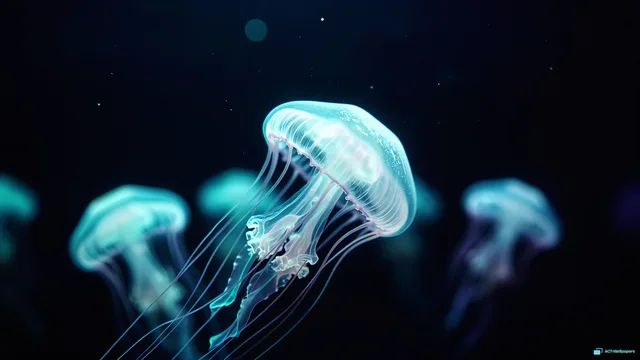 Abyssal Pulse — Bioluminescence 4K wallpaper