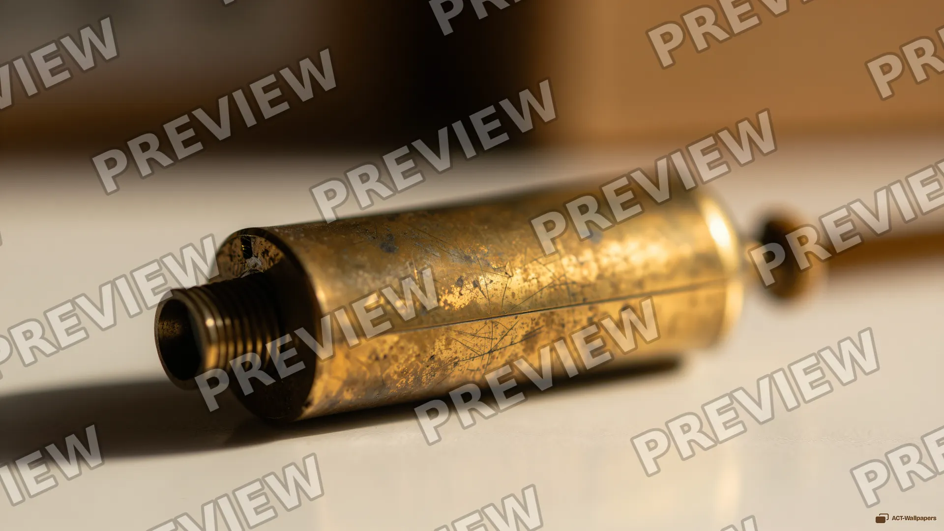 Aged Brass Chronograph Casing — Analog macro mechanics 4K wallpaper