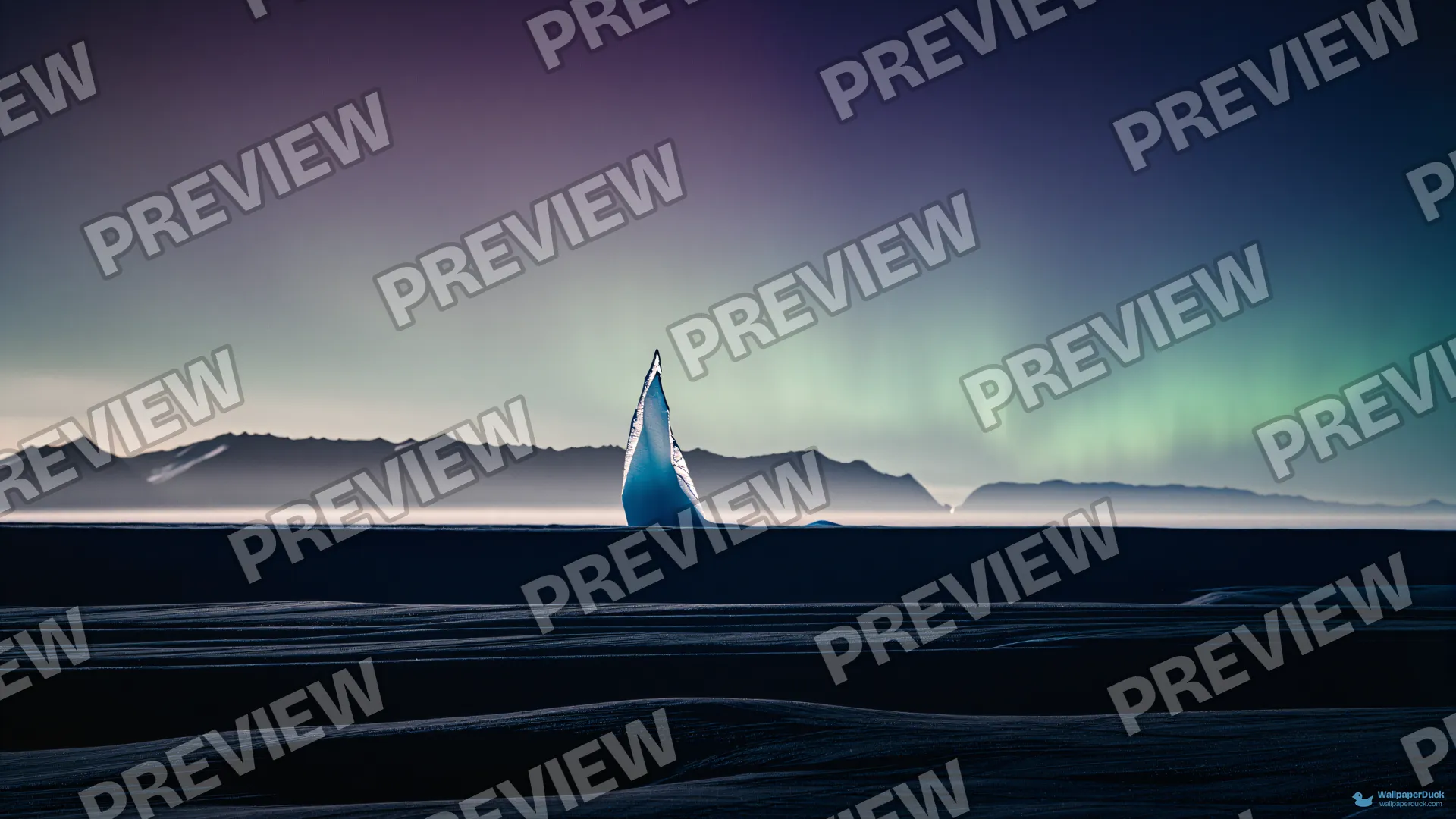 Polar Spire Silhouette — Layered silhouettes 4K wallpaper