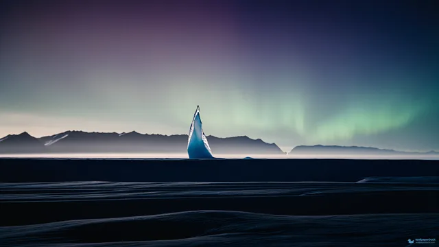 Polar Spire Silhouette — Layered silhouettes 4K wallpaper