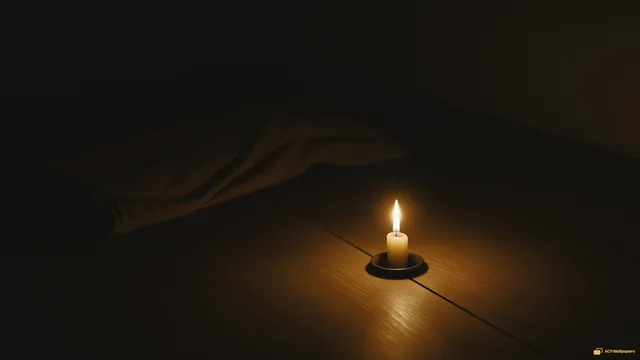 Amber Study Corner — Dark interiors 4K wallpaper