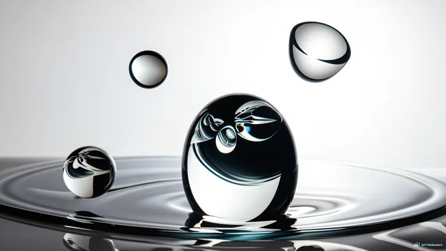 Suspended Glass Sphere — Chrome & glass 4K wallpaper