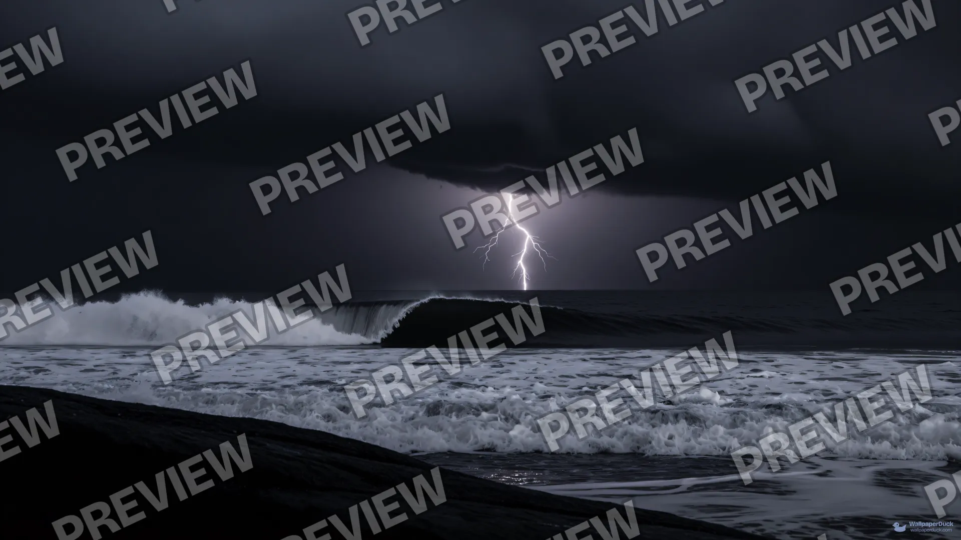 Lightning Maw — Storm atmosphere 4K wallpaper