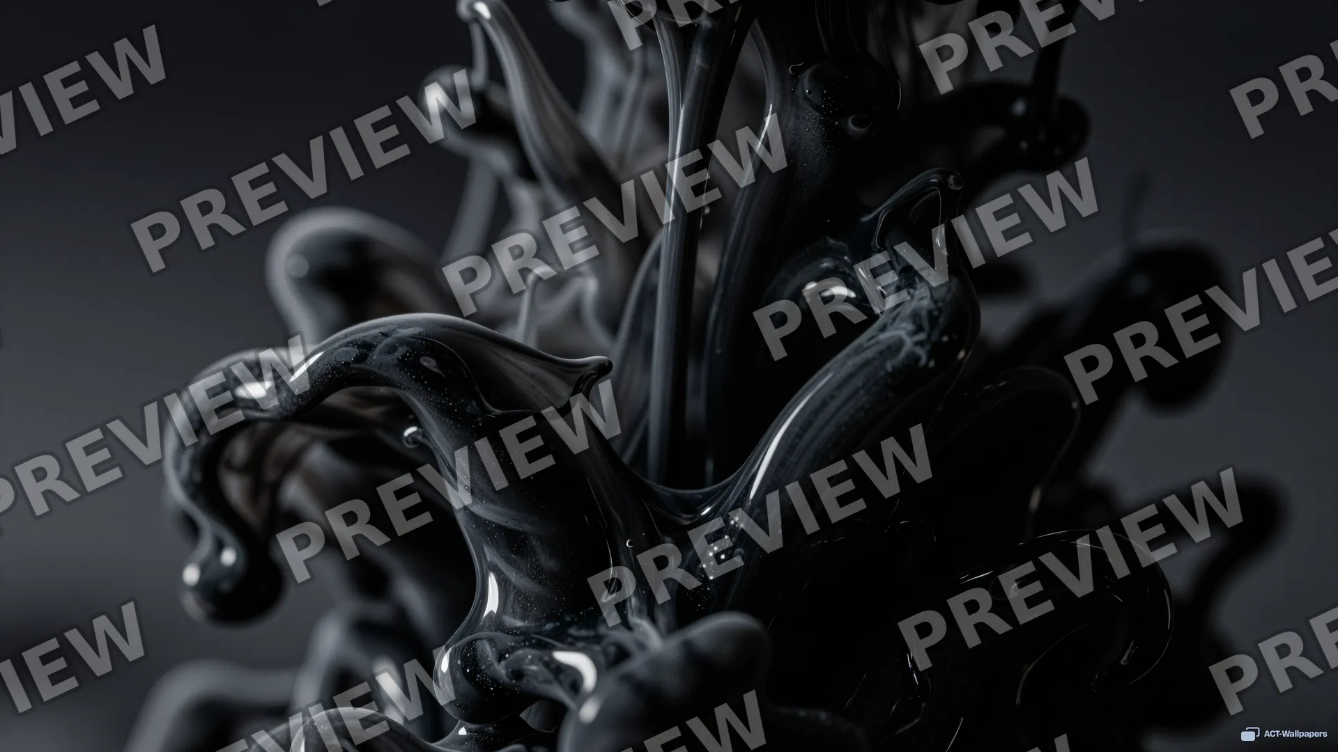 Viscous Ink Dispersion — Dark fluid 4K wallpaper