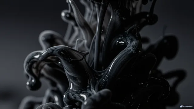 Viscous Ink Dispersion — Dark fluid 4K wallpaper