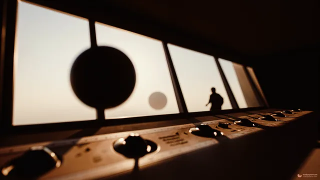 Eclipse Control Room — Sci-fi interiors 4K wallpaper