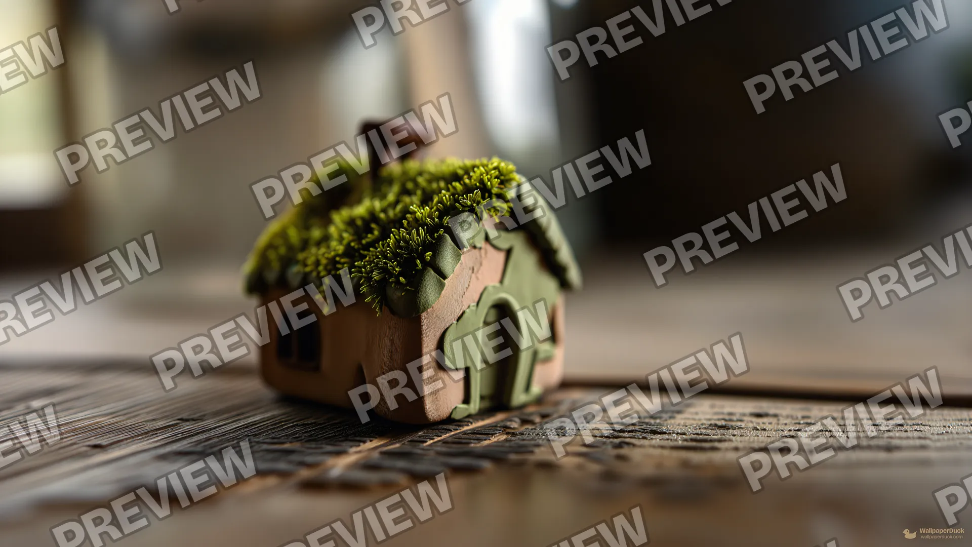 Jarred Garden Home — Miniature worlds 4K wallpaper