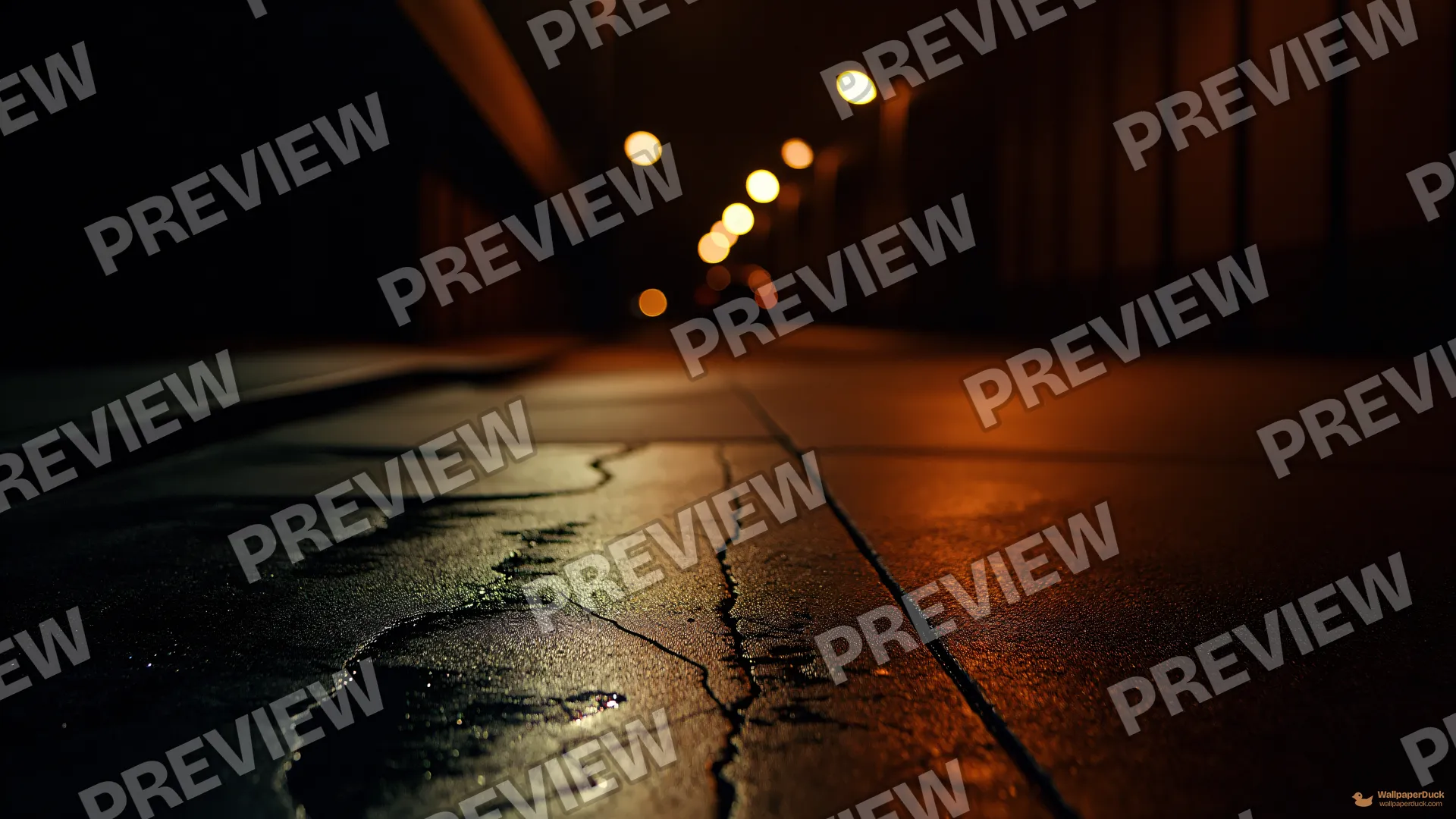 Dead Neon Alley — Night city bokeh 4K wallpaper