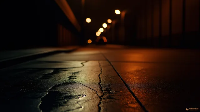 Dead Neon Alley — Night city bokeh 4K wallpaper