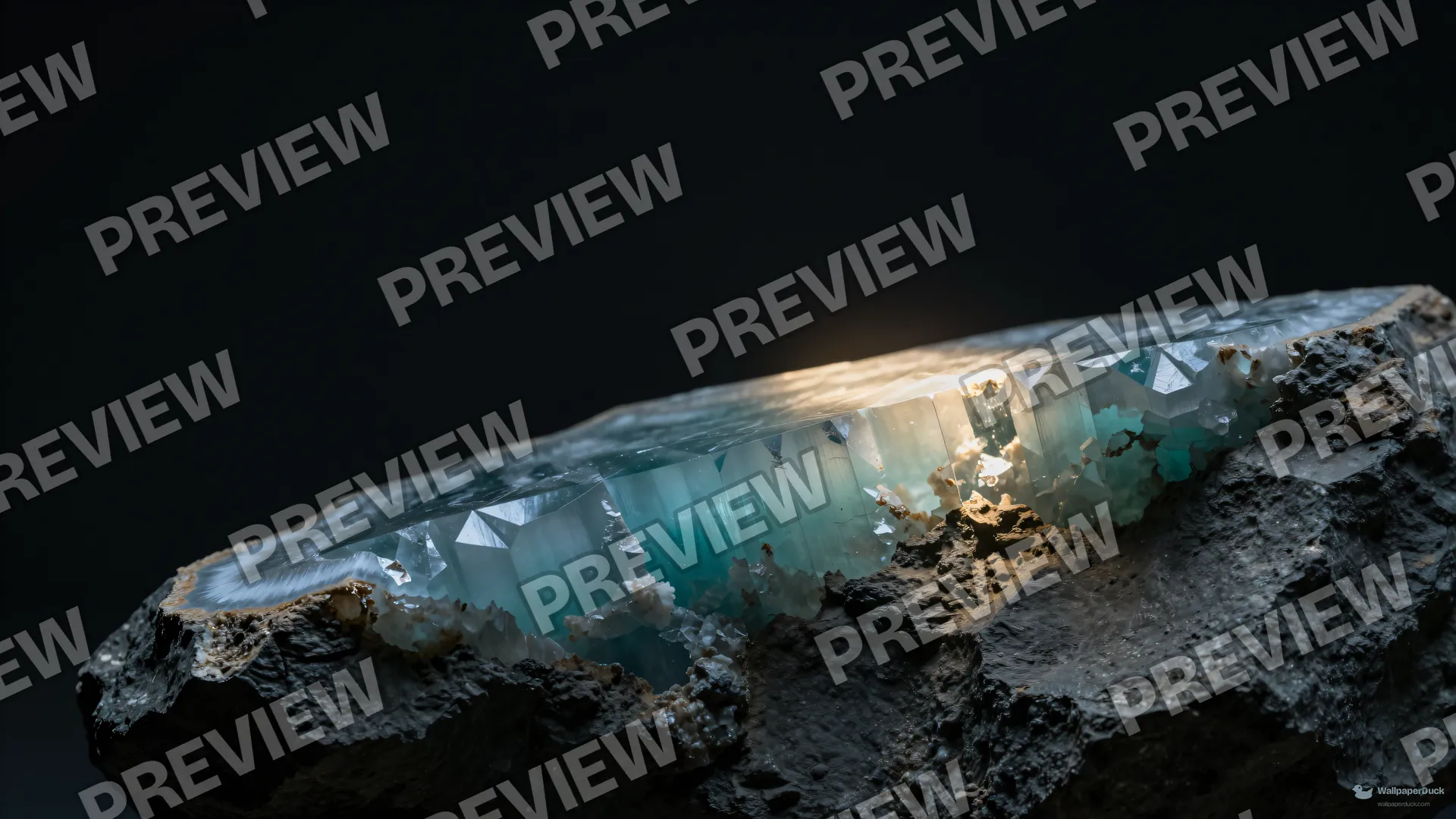 Calcite Geode Transmission — Crystals & minerals 4K wallpaper