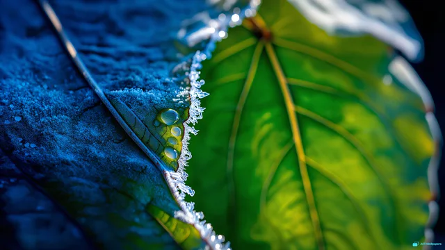 Split Season Leaf Macro — Split-season leaves 4K wallpaper