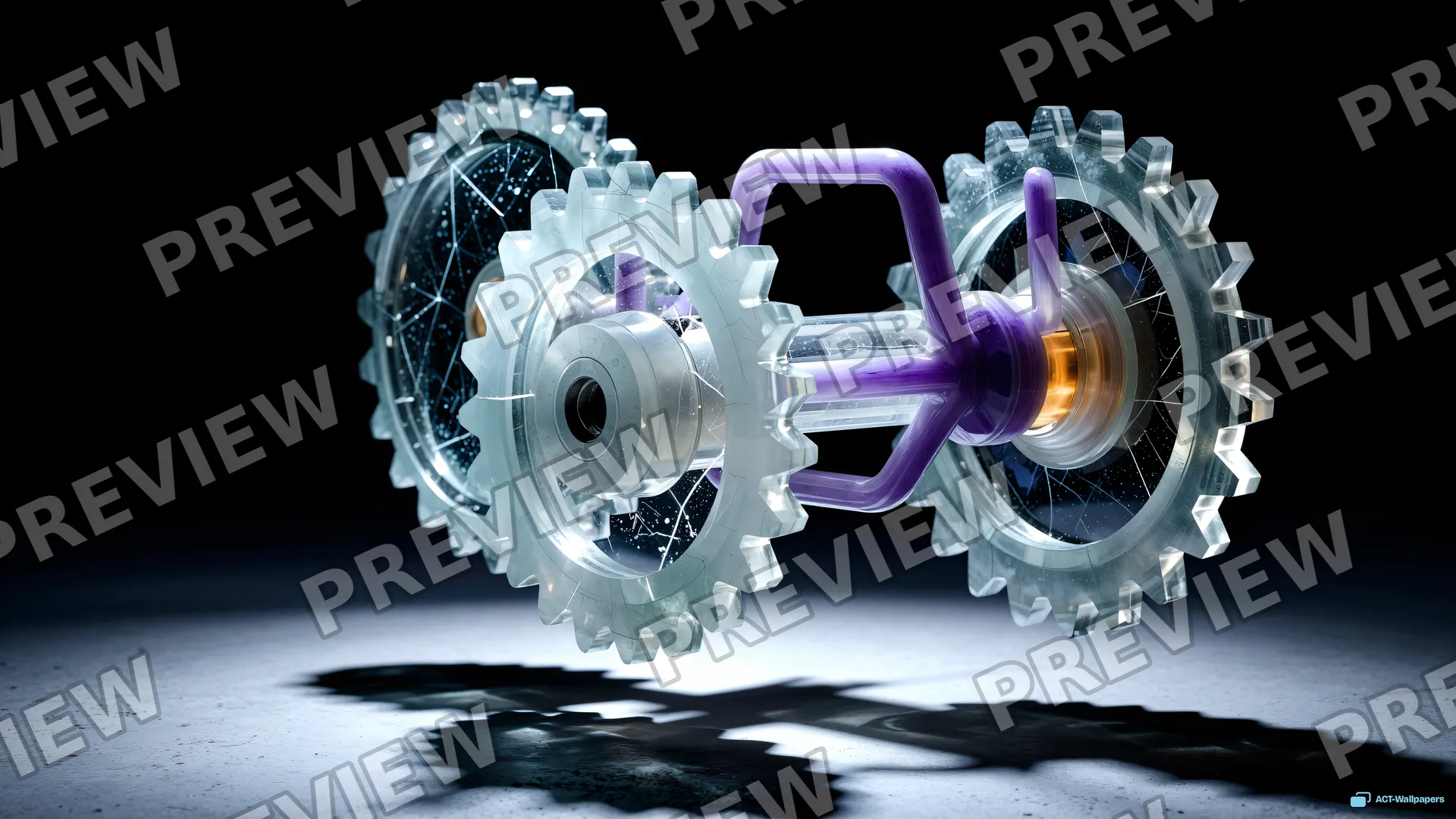 Crystal Valve Refraction — Crystal machines 4K wallpaper
