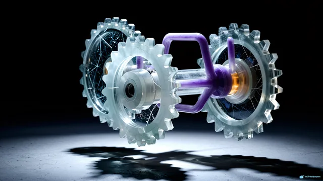 Crystal Valve Refraction — Crystal machines 4K wallpaper